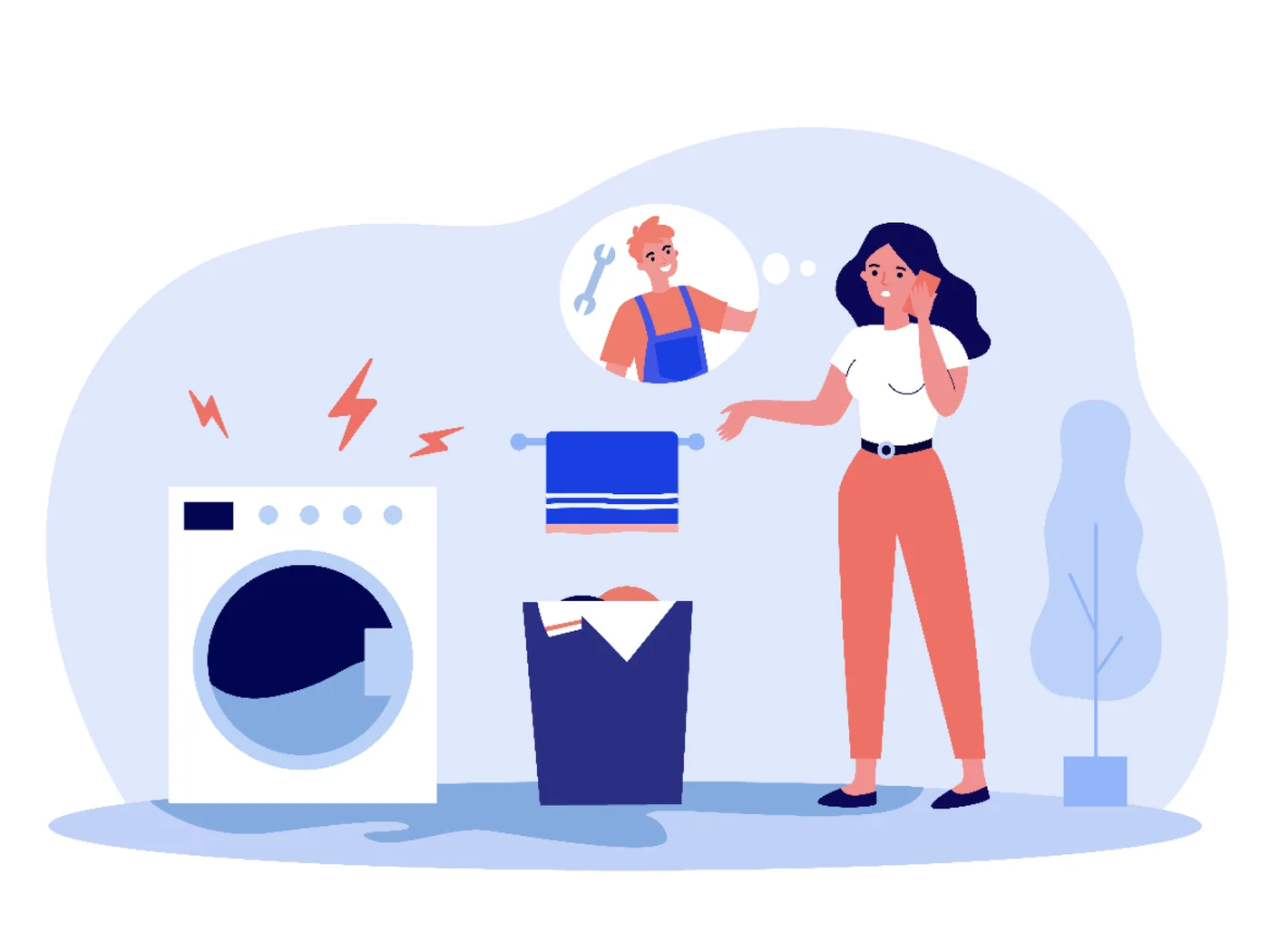 Professional appliance repair service illustration